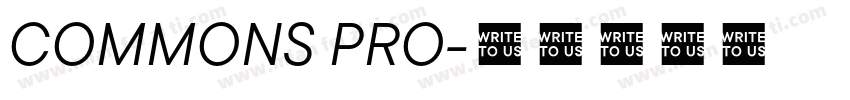 COMMONS PRO字体转换
